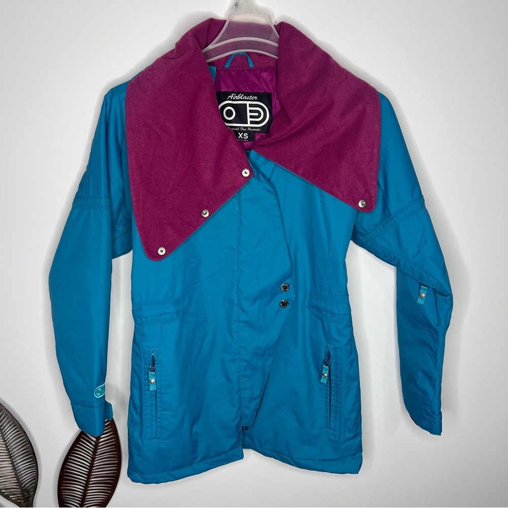 MM Airblaster Teal Plum Ski Snowboard High‎ Collar Parka Jacket
